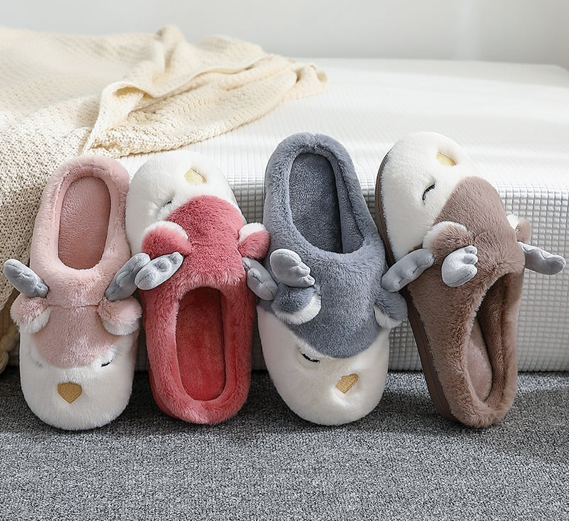 Fluffy Reindeer Slippers
