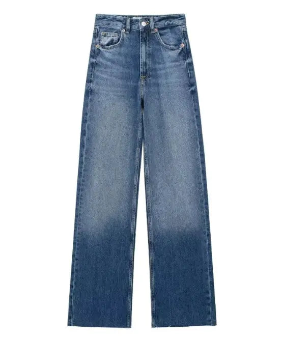 Maillard High Waist Loose Wide Leg Jeans