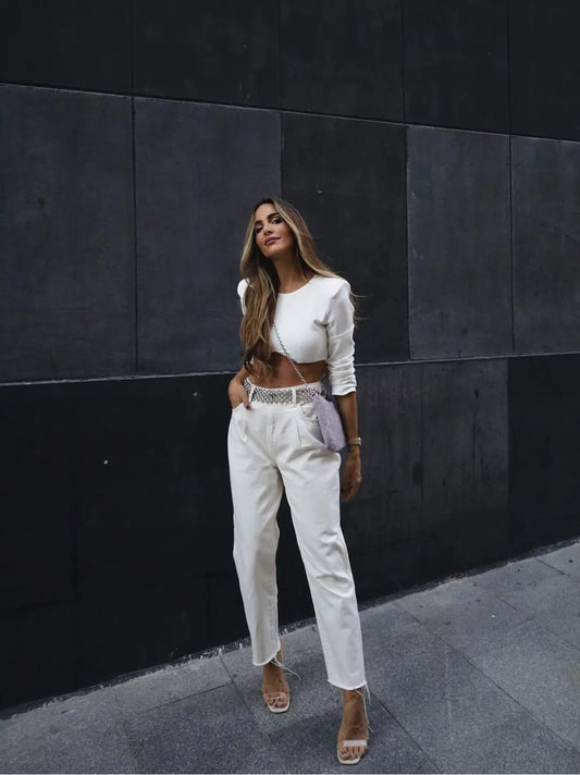 Euro-American Chic Polyester Tops