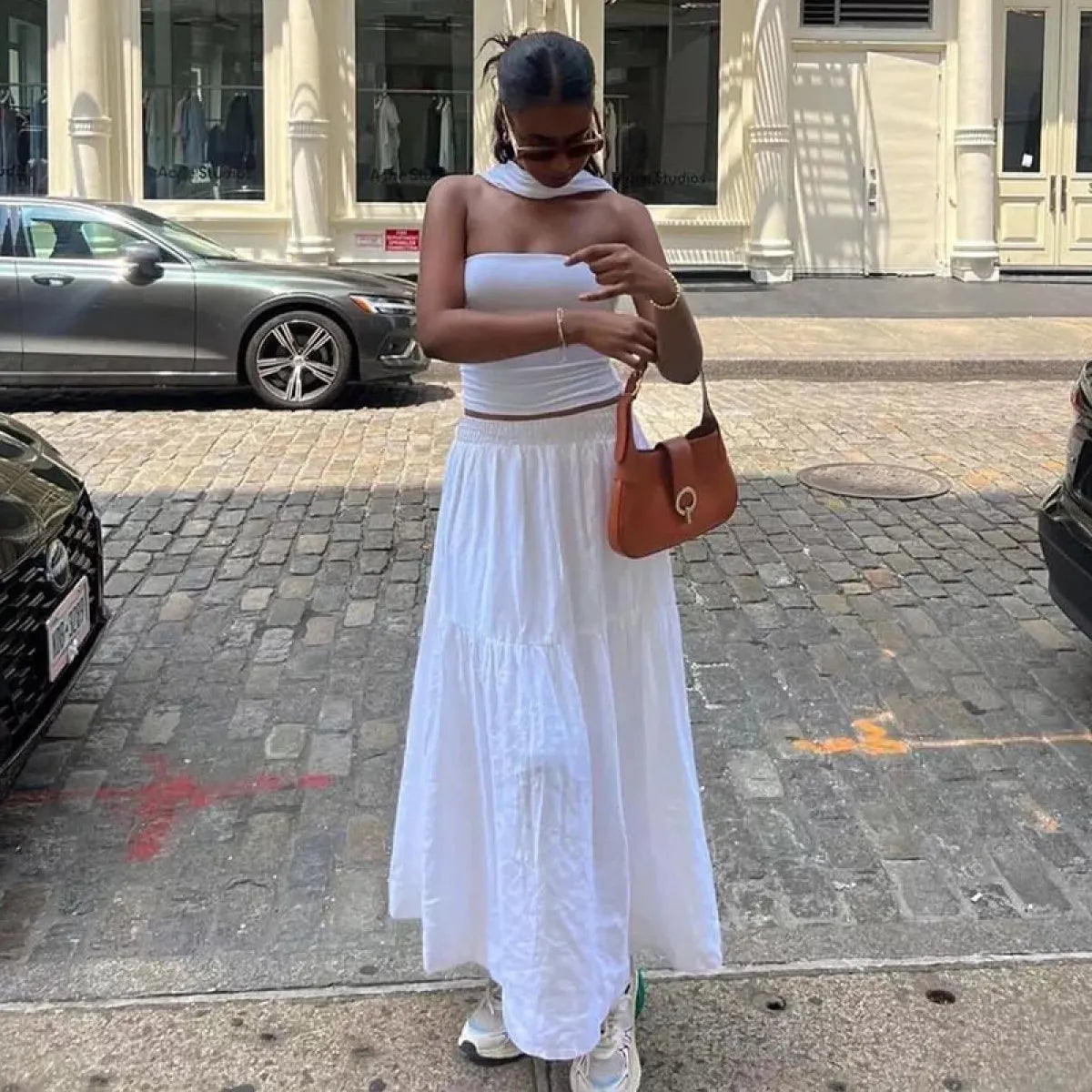 Satin Halter Crop Top